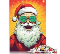Puzzle in legno difficile da 1000 pezzi per adulti, Babbo Natale, atmosfera natalizia, regali per la vigilia di Natale, 1000 pezzi (75x50 cm)