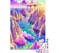 Puzzle in legno difficile da 1000 pezzi per adulti, passeggiata mattutina, regali per la vigilia di Natale, 1000 pezzi (75x50 cm)