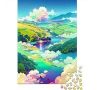 Puzzle in legno difficile da 1000 pezzi per adulti, passeggiata mattutina, regali per la vigilia di Natale, 1000 pezzi (38x26 cm)