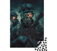 Puzzle in legno difficile da 1000 pezzi per adulti, soldato zombi dell'esercito morto, regali per la vigilia di Natale, 1000 pezzi (38x26 cm)