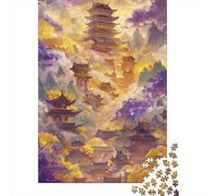Puzzle in legno difficile da 1000 pezzi per adulti, Tempio dei sogni, Regali per la vigilia di Natale, 1000 pezzi (38x26 cm)