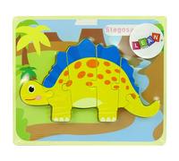 Puzzle in legno dinosauro - stegosauro giallo o oviraptor giallo