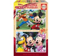 Puzzle in legno EDUCA MICKEY E GLI AMICI 2×50 pezzi