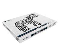 Puzzle in legno EWA Eco-Wood-Art per interni e design - Puzzle Poligonale Elefante - Souvenir, Regalo, Cucina, Casa, Interni - 364 dettagli.
