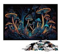 Puzzle in legno fai da te da 1000 pezzi di Funghi Magici, decorazione, sfida mentale, per adulti, famiglia, regalo di Natale 50x75CM/19,68x29,52 pollici