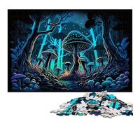 Puzzle in legno fai da te da 1000 pezzi di Funghi Magici, decorazione, sfida mentale, per adulti, famiglia, regalo di Natale 50x75CM/19,68x29,52 pollici