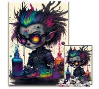 Puzzle in legno fai da te da 1000 pezzi Doodle Kids, decorazione per la casa, sfida per il cervello, per adulti, famiglia, regalo di Natale 50x75CM/19,68x29,52 pollici