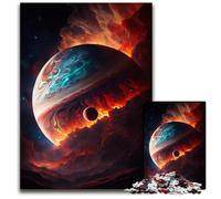 Puzzle in legno fai da te "Pianeta colorato" da 1000 pezzi, decorazione, sfida per il cervello, per adulti, famiglia, regalo di Natale, 50x75CM/19,68x29,52 pollici