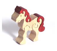Puzzle in legno Fauna a incastro Cavallo bianco