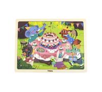 Puzzle in legno festa di compleanno 24 pezzi VIGA