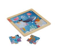 Puzzle in legno Fisher-Price - oceano, 9 pezzi