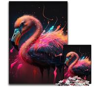Puzzle in legno "Flamingo Fantasy" da 1000 pezzi per adulti, ideale come regalo per adolescenti, coppie e amici per compleanni e Natale, 50x75CM/19,68x29,52 pollici.