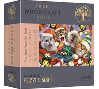 Puzzle Di Natale Gatti TREFL Wood Craft Origin 501 Pezzi