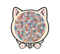 Puzzle In Legno Gatto 135 Pezzi con Decorazione Preciso e Stimolante