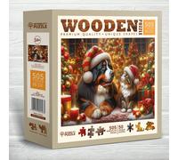 Puzzle in legno Gatto e Cane by Wooden City