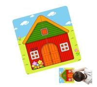 Puzzle in legno | Giocattoli educativi in legno con storie multiple, set da gioco per bambini, casa, viaggi, aula, casa, asilo, compleanno, regalo di Natale