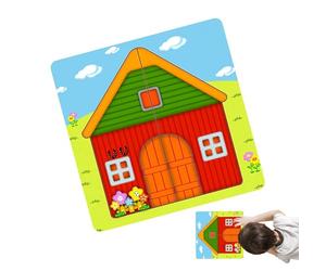 Puzzle in legno | Giocattoli educativi in legno con storie multiple, set da gioco per bambini, casa, viaggi, aula, casa, asilo, compleanno, regalo di Natale