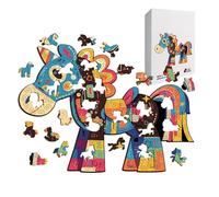 Puzzle In Legno - Giocattolo Educativo A Forma Di Cavallo, Set Di Puzzle Decorativi Per L'apprendimento, Artigianato Ecologico | Da Viaggio Per Il In Macchina, Sala D'attesa, Vacanza, Viag