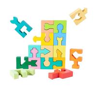 Puzzle in Legno | Giocattolo Per L'Abbinamento Delle Forme Geometriche,Puzzle da 16 Pezzi per Bambini | Bambini Di Età 4-6 Anni Per L'Apprendimento E Momenti Di Gioco In Casa, Scuola E Asilo Infantile