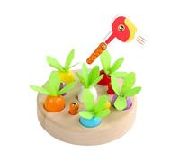 Puzzle in legno Gioco di Pesca Giocattolo Fattoria Raccolta Pesca Magnetica Bambini Apprendimento Precoce Collegamento sensoriale