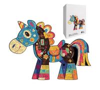 Puzzle in legno, gioco educativo a forma di cavallo, gioco da tavolo, per famiglia, nonni e nipoti, per viaggi aerei, famiglia, nonni, nipoti