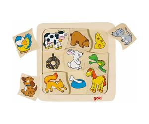 Puzzle in legno Goki Chi mangia cosa? 1 St