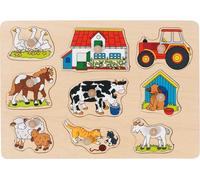 Puzzle in legno Goki con manici Fattoria II