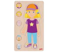 goki 57362 - Puzzle a Strati per Ragazze - 29 Pezzi in Legno - 5 Livelli - promu