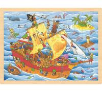Puzzle in legno Goki Pirati 96 pezzi