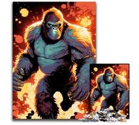 Puzzle in legno "Gorilla Sorcery" da 1000 pezzi per adulti, ideale come decorazione fai da te e come regalo rompicapo, 50x75cm/19,68x29,52 pollici