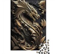 Puzzle in legno Imperial Dragon Lord da 1000 pezzi per adulti, gioco educativo, sfida, giocattolo, regali per la vigilia di Natale, 1000 pezzi (75x50 cm)