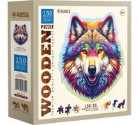 Puzzle in legno Lupo Arcobaleno 150 pezzi