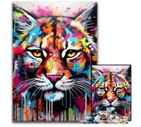 Puzzle in legno Lynx Graffiti da 1000 pezzi per adulti, rilassante e divertente, perfetto regalo di Natale e decorazione per la casa, 50x75CM/19,68x29,52 pollici.