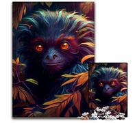 Puzzle in legno Mad Space Monkey da 1000 pezzi per adulti, ideale per adolescenti e collezionisti, regalo da viaggio, attività per famiglie, 50x75cm/19,68x29,52 pollici