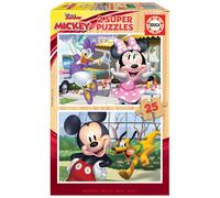 Puzzle in legno Mickey e amici 2x25 pezzi