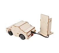 Puzzle in Legno Modello Veicolo Elettrico Giocattolo Artigianale per Bambini Apprendimento precoce Principi Tecnologia ' energia Pulita Cognizione Giocattolo Progetto scientifico per Auto