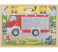 Puzzle in legno multistrato Vigili del Fuoco al lavoro 59 pezzi GOKI