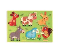 Puzzle in legno Nel cortile di Djeco