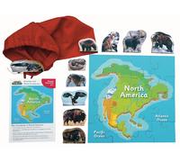 Puzzle in legno Nord America e i suoi animali