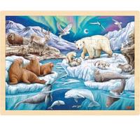 GOKI 57328 Puzzle Noche Polar Wooden, Multicolored, One Size