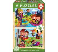 Puzzle in legno Parco divertimenti 2x25 pezzi di EducA