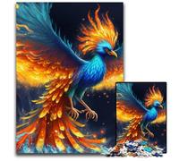 Puzzle in legno per adulti, 1000 pezzi, motivo: fenici blu leggendarie, decorazione per la casa, gioco rompicapo per adolescenti e interazione familiare, 50x75CM/19,68x29,52 pollici.
