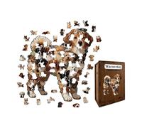 Puzzle In Legno Per Adulti - 120 Pezzi Di Puzzle In Legno A Forma Di Cane, Puzle Interattivo Colorato A Forma Di Cane | Per Hobby, Feste, Riunioni, Casa, Famiglia, Adulti, Bambini 6 Anni In Su