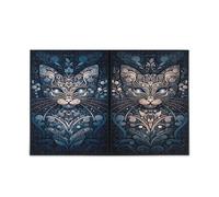 Puzzle in legno per adulti a forma di gatto puzzle in legno per adulti 1000 pezzi puzzle per famiglia 75 × 40 cm