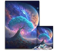 Puzzle in legno per adulti "Albero Magico" da 1000 pezzi, ideale per serate di gioco in famiglia, opera d'arte decorativa fai da te, 50x75CM/19,68x29,52 pollici.
