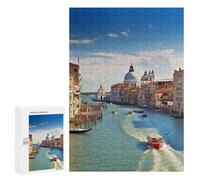 Puzzle in legno per adulti Canal Grande in Italia stampato puzzle per adulti fornito con una bella scatola