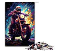 Puzzle in legno per adulti con astronauta in motocicletta Puzzle in legno da 1000 pezzi Regalo creativo per adolescenti e adulti