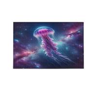 Puzzle in legno per adulti con meduse galassia blu viola puzzle in legno per adulti 1000 pezzi puzzle per famiglia 75 × 49 cm