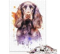 Puzzle in legno per adulti con Springer Spaniel Inglese, gioco di sfida per l'esercizio mentale, regali di intrattenimento, attività per la famiglia, 1000 pezzi (38x26 cm)