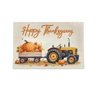 Puzzle in legno per adulti con trattore arancione del Ringraziamento, puzzle unici, 1000 pezzi, per adulti, 75 x 40 cm